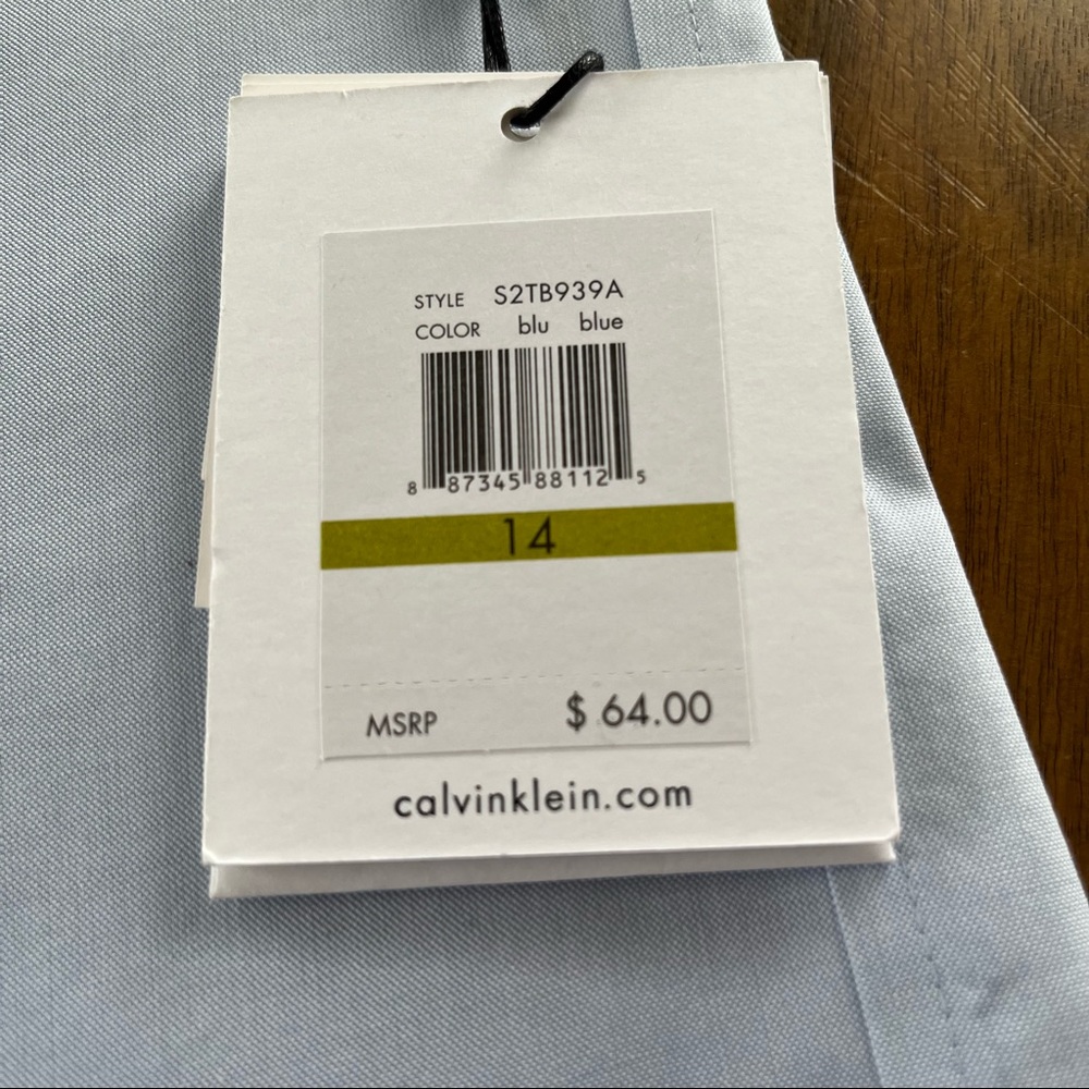 NWT Calvin Klein Button Down Sleeveless Top Shirt Blouse Size 14 - Picture 9 of 13